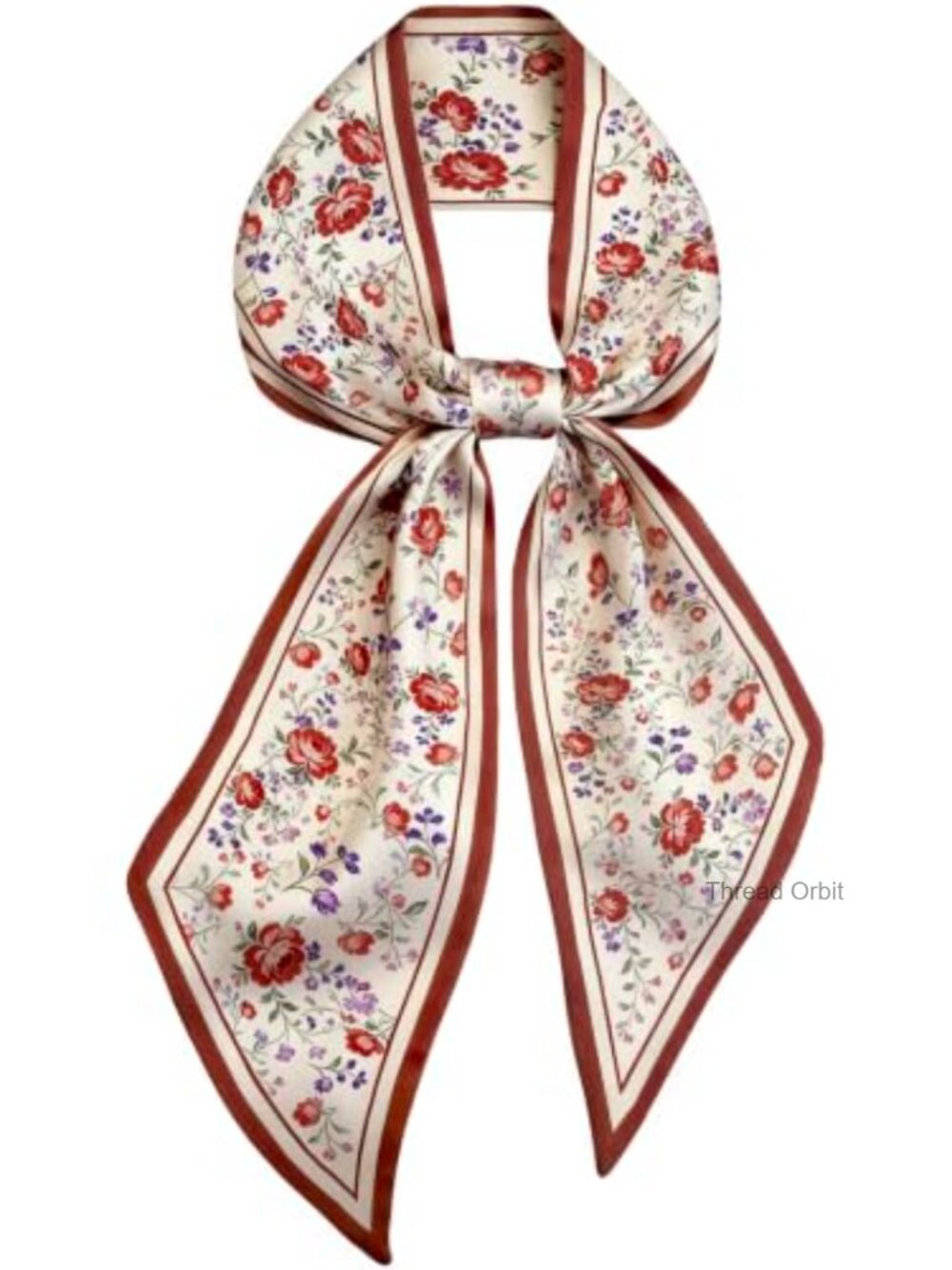 Satin Silk Hair Scarf Neck Scarves Women Lightweight Floral